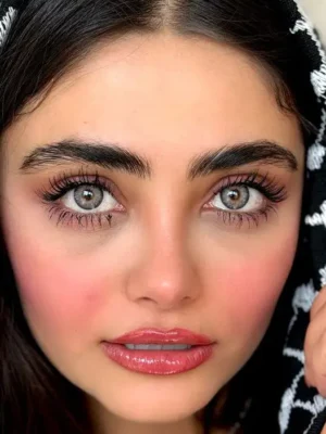 لنز یونیک جاسپر طوسی نقره ای دور دار