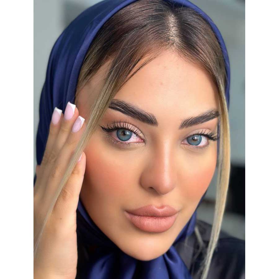 لنز رنگی یونیک آبی اقیاوسی دوردار اسکای فال