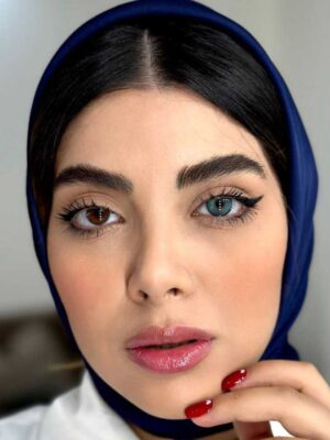 لنز رنگی یونیک آبی اقیاوسی دوردار اسکای فال