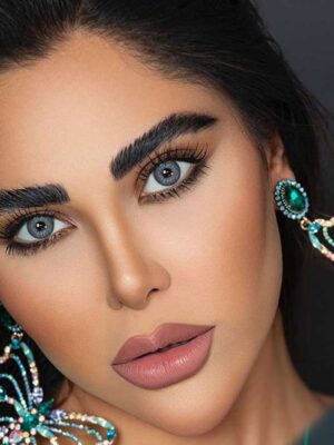 لنز رنگی آماندا طوسی خاکستری بافت پنج بعدی آئورا گری سالانه