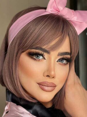 لنز رنگی آماندا آلموند بلو طوسی آبی