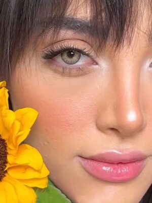 لنز رنگی سلنا آنیسا عسلی خاکی دوردار