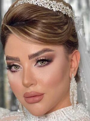 لنز رنگی سلنا آنیسا عسلی خاکی دوردار
