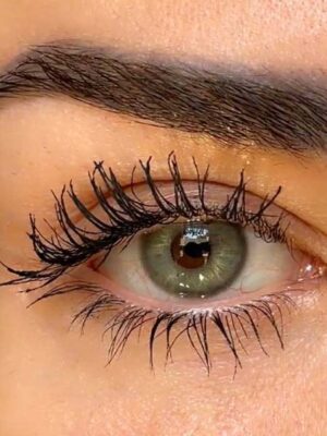 لنز رنگی سلنا سبز طوسی دور محو دیم گری ماهانه