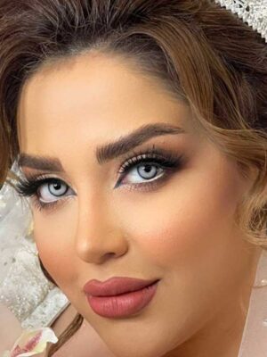 لنز رنگی سلنا لامیا طوسی یخی با ته رنگ سبز