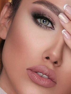 لنز رنگی طوسی عسلی ترسا لنا هیزل