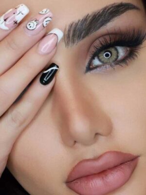لنز رنگی طوسی عسلی ترسا لنا هیزل