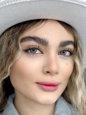 لنز رنگی آبی آسمانی کد562