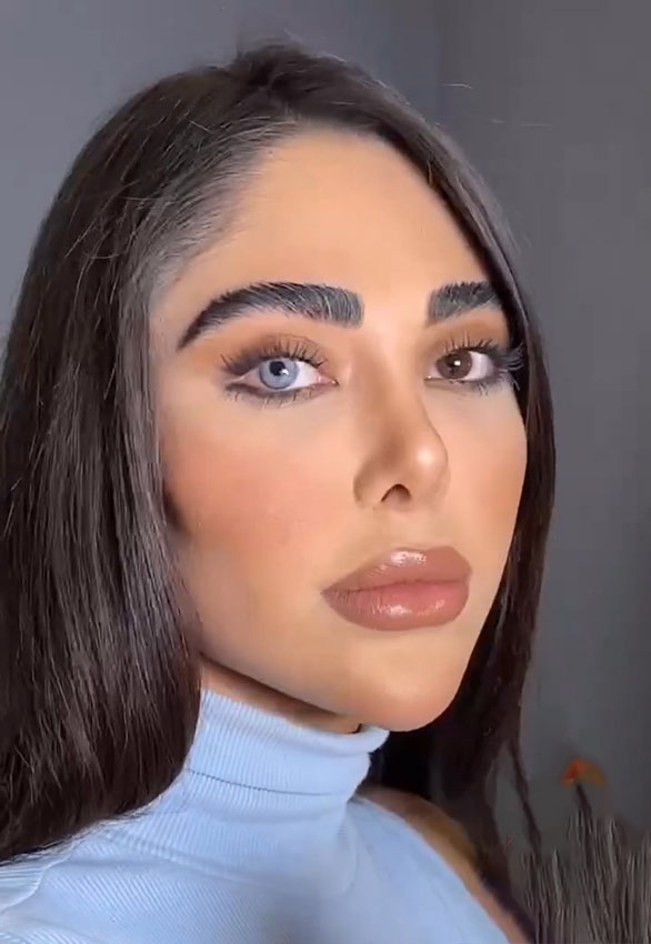 لنز آبی روشن آماندا پاستل بلو