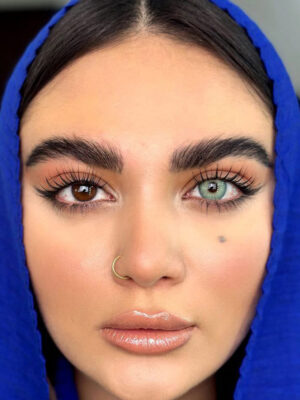 لنز رنگی سبز آبی کد 2101