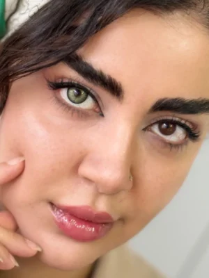 لنز باربی گرین آماندا روی چشم قهوه ای