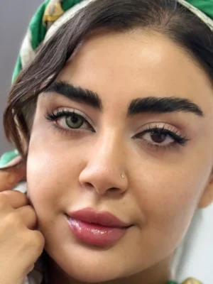 لنز باربی گرین آماندا روی چشم سیاه