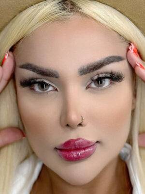 لنز رنگی آیس کالر لنز عسلی خاکی بدون دور Ice Color shiny brown