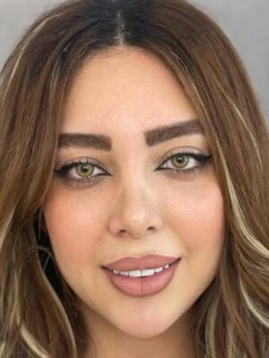 لنز آیس کالر سالانه عسلی ته مایه سبز دور دار از سری لاکچری Ice Color Luxury virginia