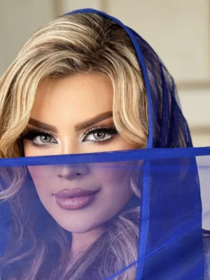 لنز رنگی طوسی عسلی دوردار کد 590 - Image 5