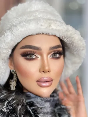 لنز رنگی طوسی عسلی دوردار کد 590 - Image 9