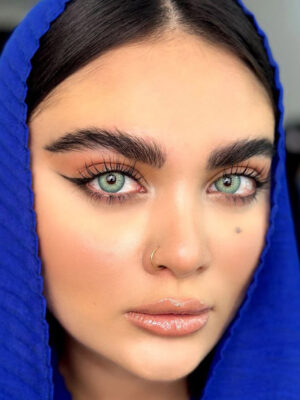 لنز رنگی سبز آبی کد 2101