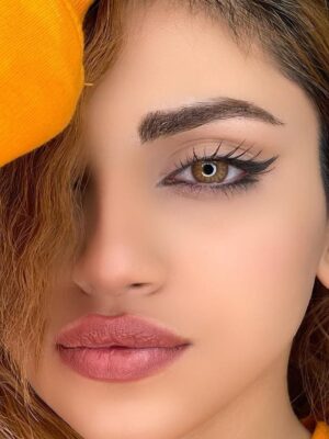 لنز عسلی قهوه ای دوردار هستیا سلنا