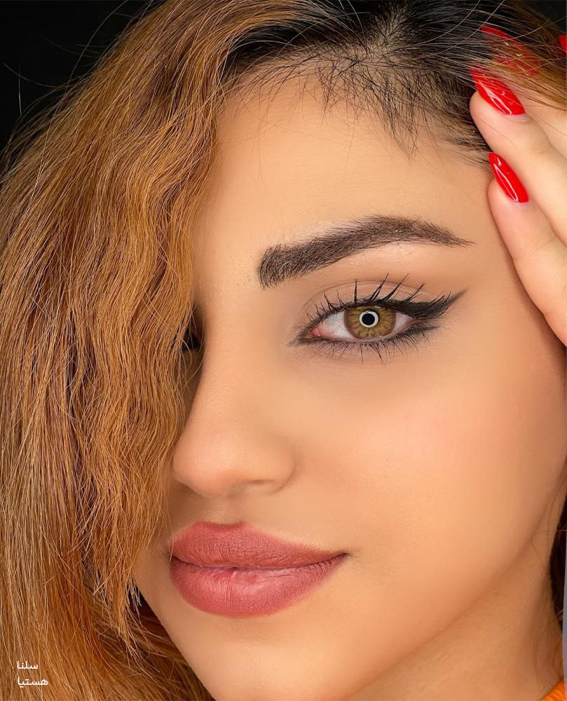 لنز عسلی قهوه ای سلنا هستیا