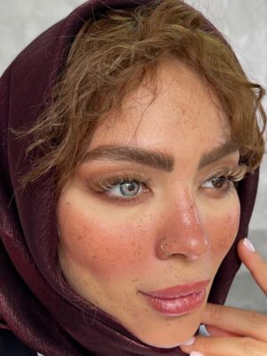 لنز چشم رنگی سبز طوسی دوردار مود تن آماندا - Image 2