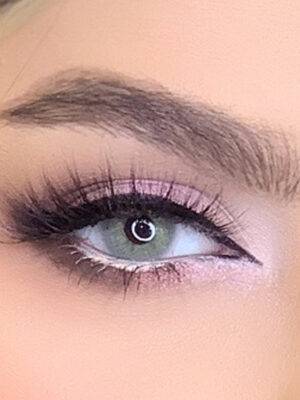 لنز آیس کالر سالانه طوسی با میکس سبز عسلی بدون دور Ice Color venus - Image 2