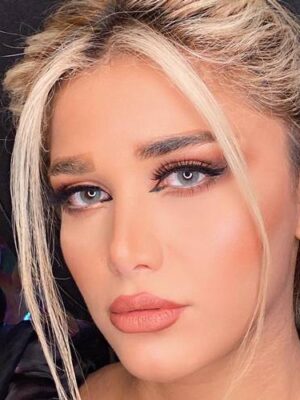 لنز آیس کالر سالانه آبی سبز بدون دور Ice Color sapphire blue - Image 2