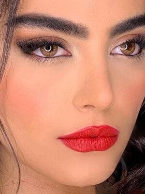 لنز چشم فصلی قهوه ای یخی دوردار از برند فستیوال مورنینگ کیو Festival Morning Q Ice Brown - Image 2