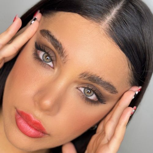 لنز چشم رنگی طوسی سبز دور مشکی گری گرین سلنا