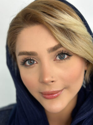 لنز طبی رنگی آبی اقیانوسی رگه دار Ice Color Madagascar