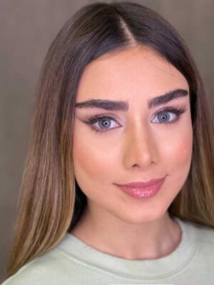 لنز طبی رنگی طوسی سبز الیویا گری سالانه