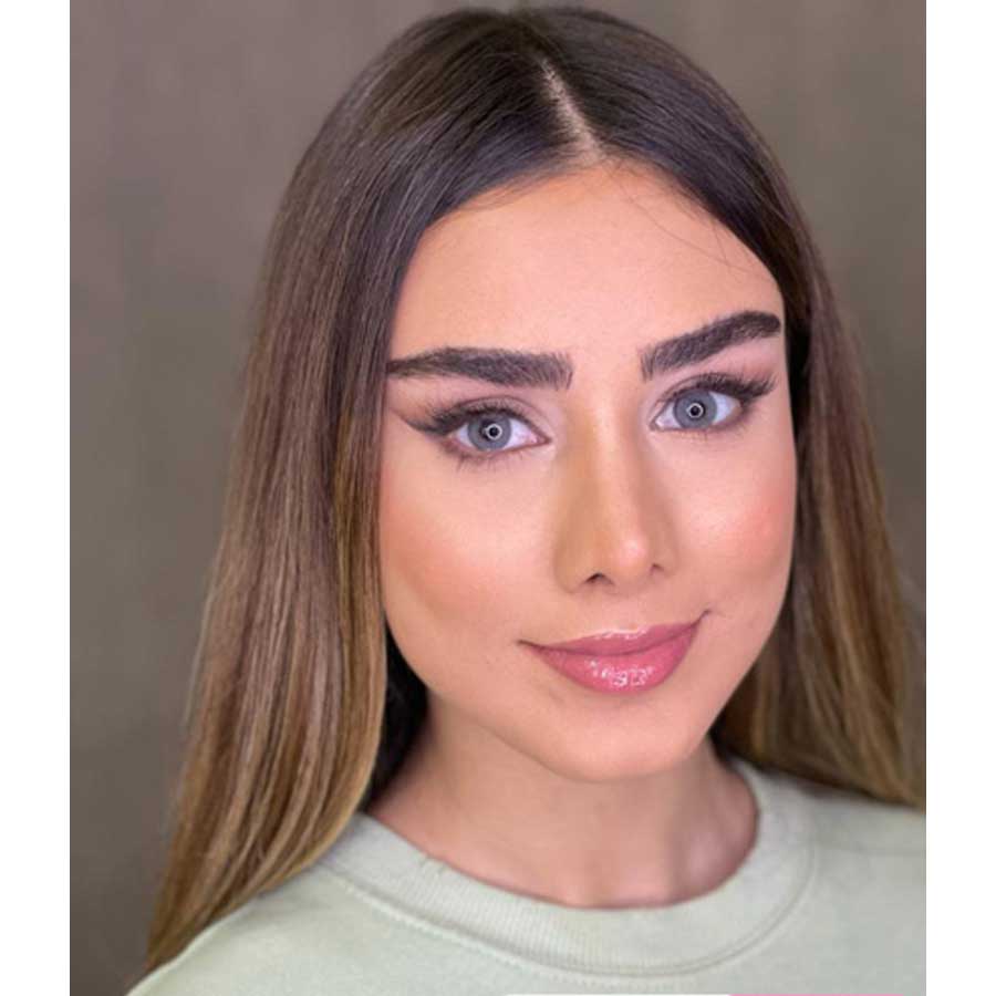 لنز طبی رنگی طوسی سبز الیویا گری سالانه