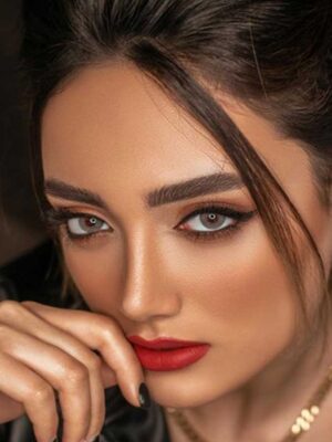 لنز طبی رنگی طوسی سبز الیویا گری سالانه