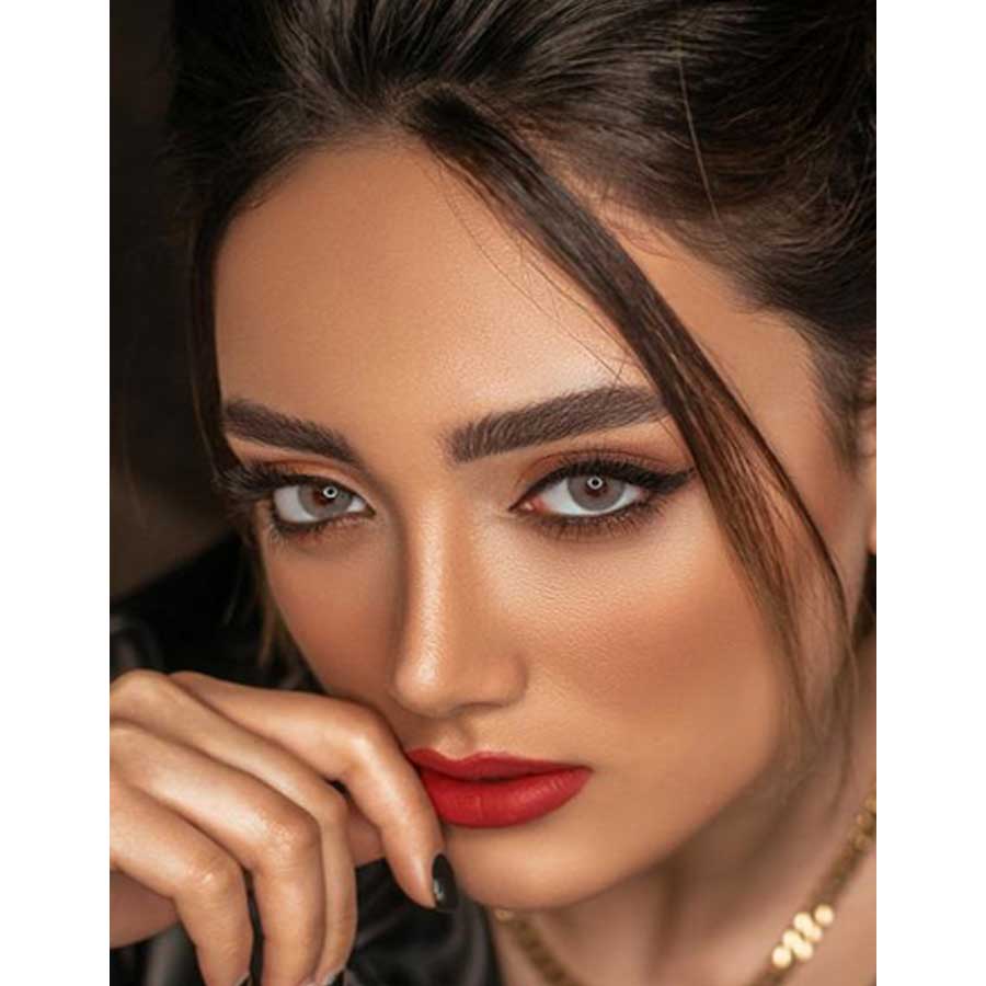 لنز طبی رنگی طوسی سبز الیویا گری سالانه
