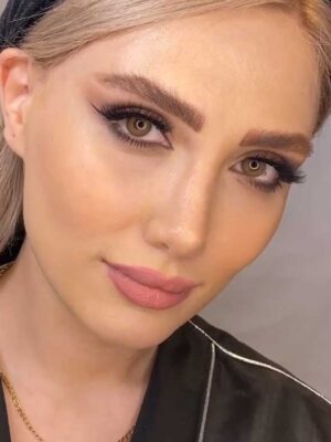 لنز طبی رنگی قهوه ای عسلی براون برند مینی آوا