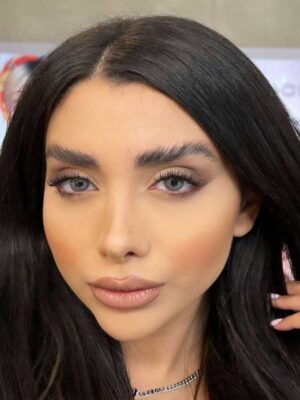 لنز طبی رنگی طوسی سبز گری برند مینی آوا