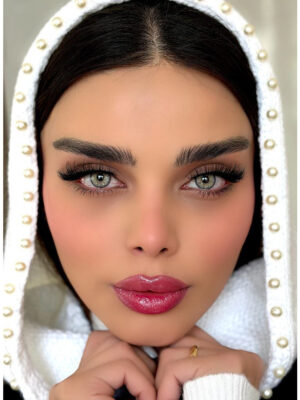 لنز رنگی طوسی سبز کد 2111