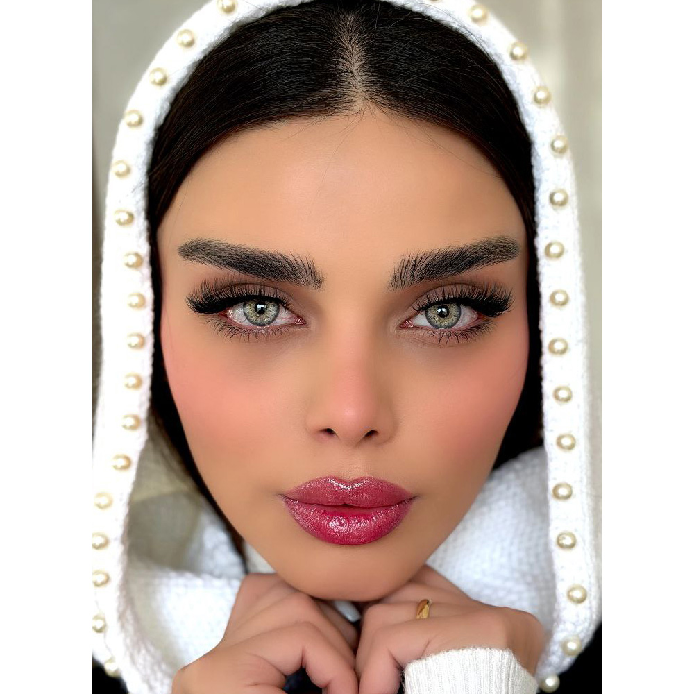 لنز رنگی طوسی سبز کد 2111