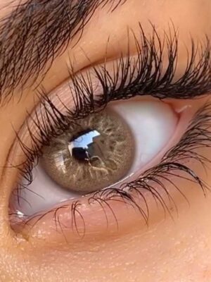 لنز رنگی سلنا عسلی طوسی دورمحو هاوایی هیزل ماهانه