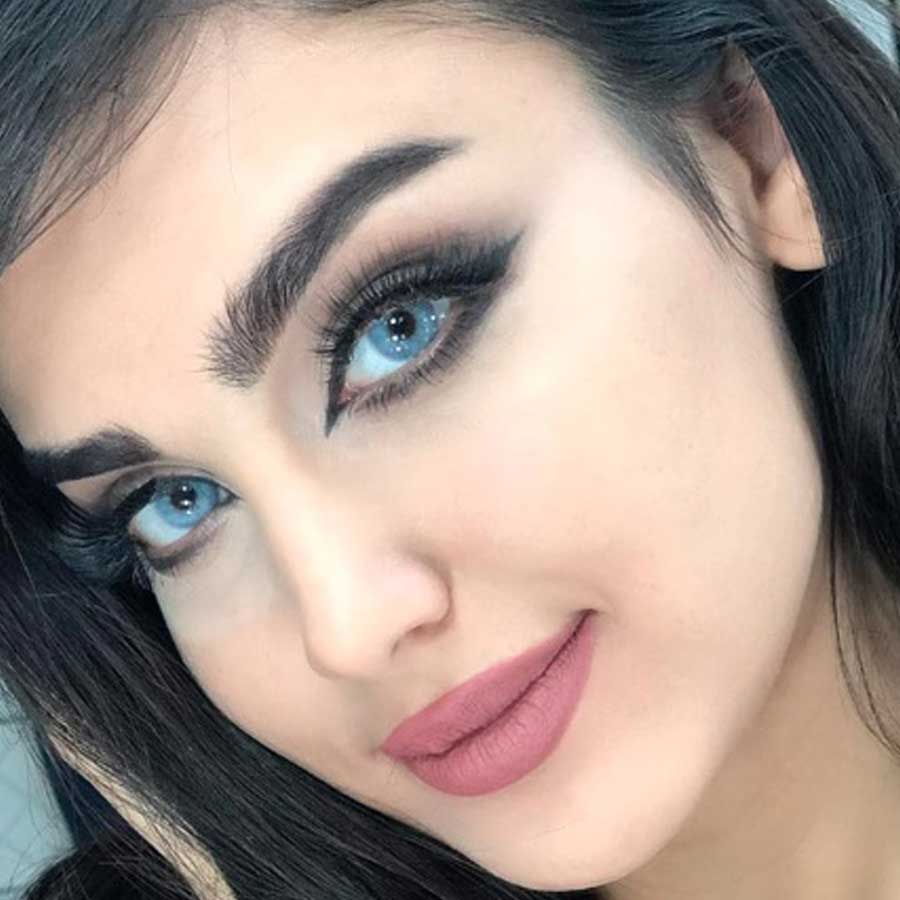 لنز رنگی آماندا پاستل بلو سالانه آبی آسمانی روشن - Image 3
