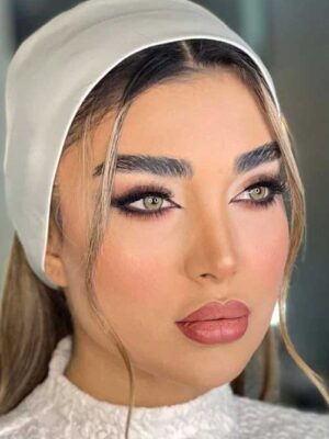 لنز رنگی سلنا سبز عسلی دوردار گرین هانی ماهانه
