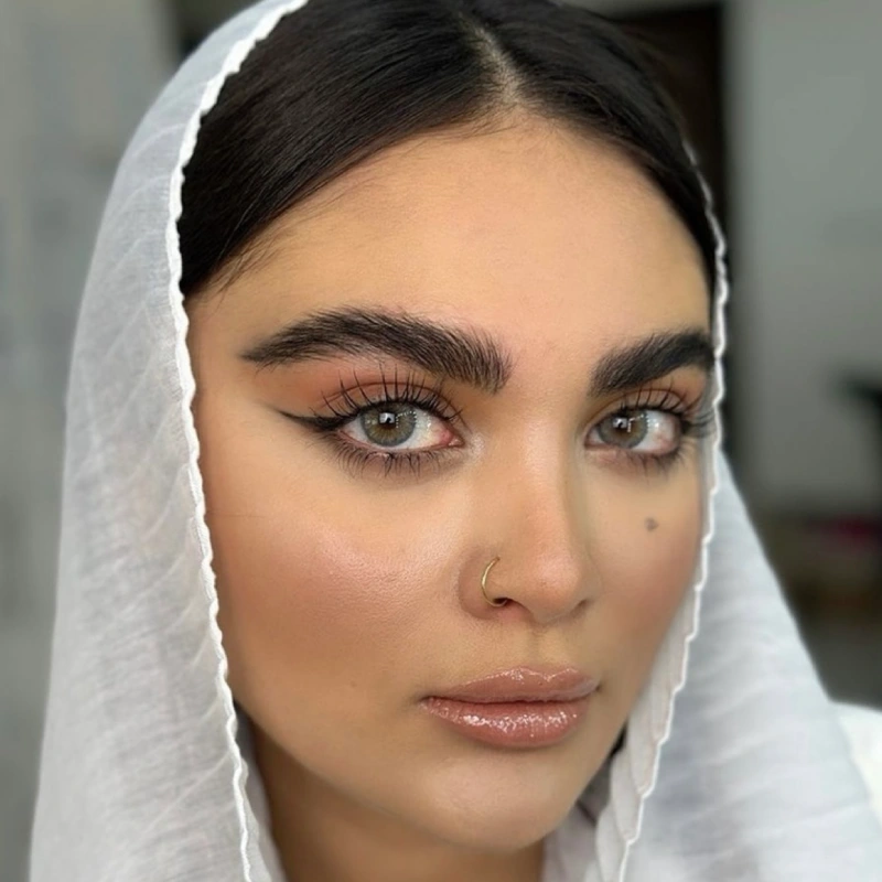 لنز رنگی گلد بلو آیس کالر (Ice Color Gold Blue)