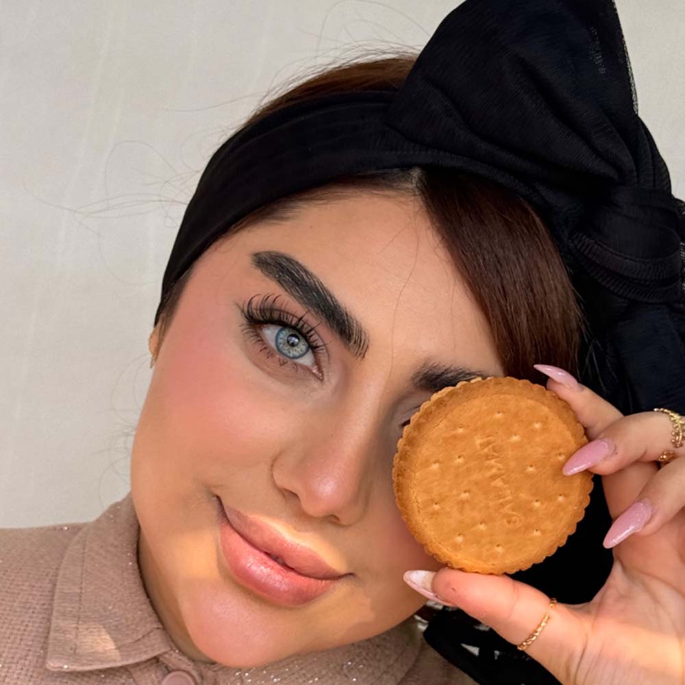لنز چشم رنگی آبی مرکز عسلی خاص گلکسی بلو سلنا - Image 2