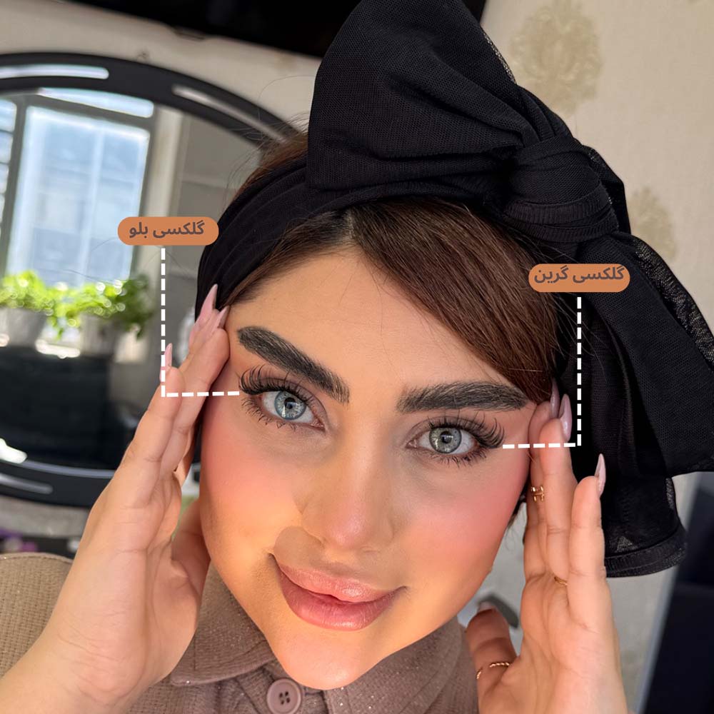 لنز چشم رنگی آبی مرکز عسلی خاص گلکسی بلو سلنا - Image 3