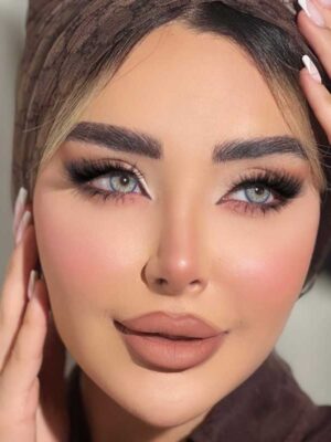 لنز رنگی سلنا آبی آسمانی روشن دوردار گلکسی بلو ماهانه