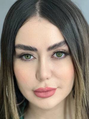 لنز فصلی سبز جنگلی تیله ای برند یونیک Unique Weed Green