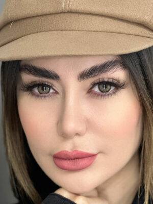 لنز فصلی عسلی دور دار برند یونیک Unique Valentino